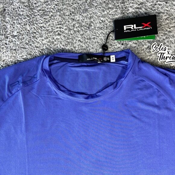 RLX Ralph Lauren Classic Fit Performance Mesh Long-Sleeve Shirt SZ 2XL Men Blue - Picture 5 of 7